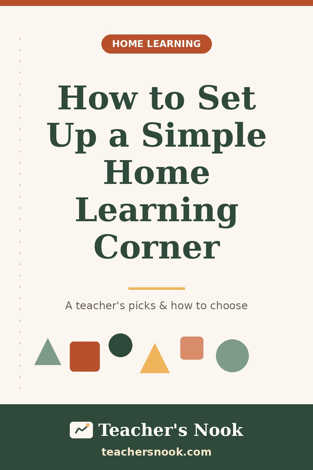 Pinterest-style placeholder graphic: How to Set Up a Simple Home Learning Corner